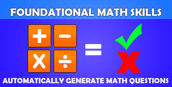 Math Skills (CAPX and HTML5) Auto Generate Math Questions icon