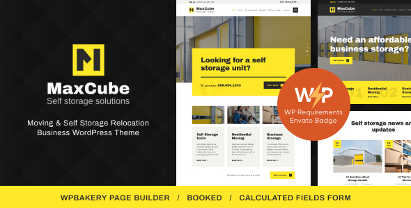 MaxCube | Moving & Self Storage Relocation Business WordPress Theme icon