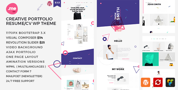 Me - Creative Portfolio & Resume / CV WordPress Theme icon