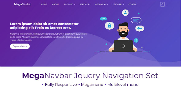 Mega Navbar : Multipurpose Menubar icon