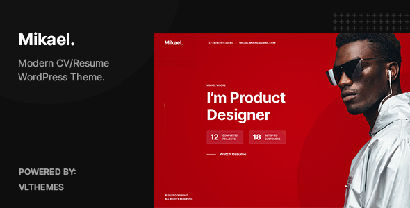 Mikael - Modern & Creative CV/Resume WordPress Theme icon