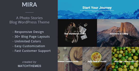 Mira - A Photo Stories Blog WordPress Theme icon