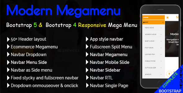 Modern Megamenu - Bootstrap Responsive Mega Menu icon