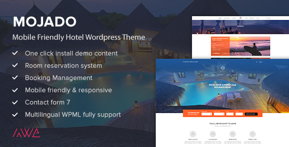 Mojado - Mobile Friendly Hotel WordPress Theme icon