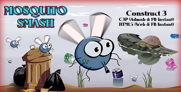 Mosquito Smash Game (Construct 3 | C3P | HTML5) Admob Ready icon