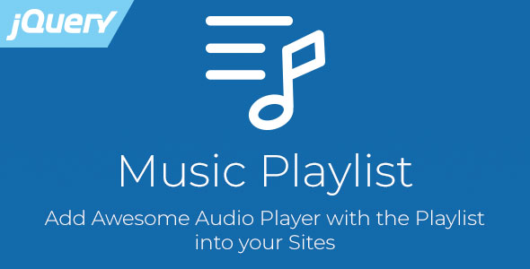 Music Playlist - jQuery Audio Player with Playlist icon