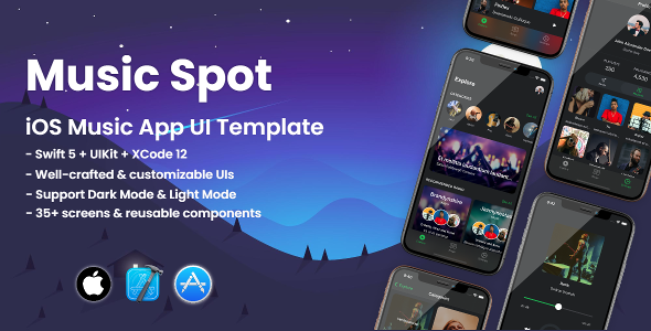 Music Spot - Mobile iOS Music Streaming UI Template icon