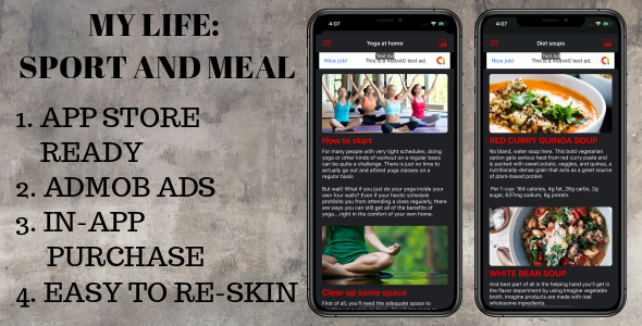 My life: sport and meal - full IOS App icon