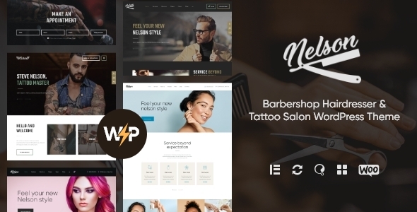 Nelson - Barbershop Hairdresser, Tattoo & Beauty Salon WordPress Theme icon