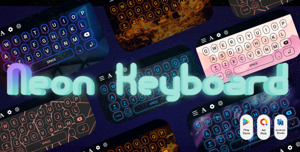 Neon LED Light Keyboard - RGB and Emoji Light Keyboard - RGB Themes - LED Keyboard - LED Light Type icon