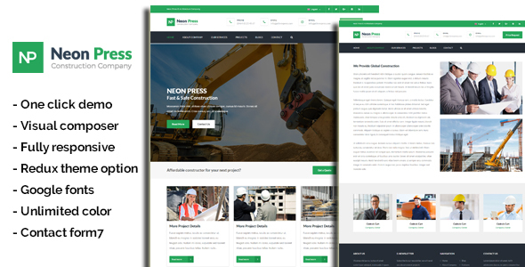 NeonPress - Business Construction WordPress Theme icon
