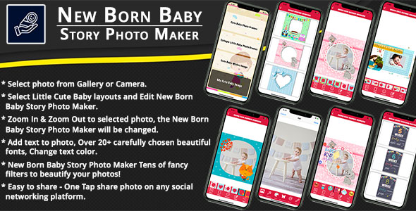 New Born Baby Story Photo Maker IOS (Objective C) icon
