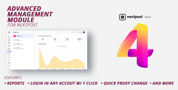 Nextpost Module: Advanced Management, Login to any account with one click and +! Instagram Auto Post icon