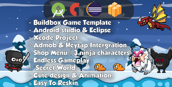 Ninja Adventure - Android Studio & Eclipse & Builbdox Game Template (64bit) icon