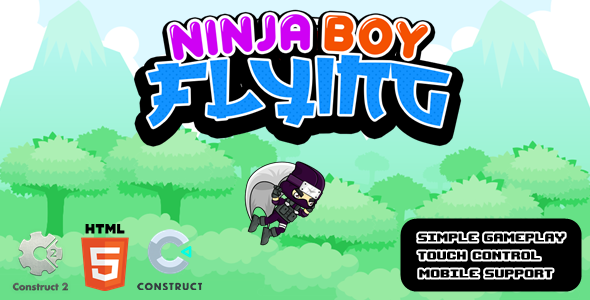 Ninja Boy Flying - Construct 2/3 Game icon