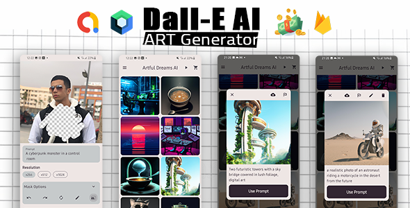 Open AI's Dall-E AI Art Generator and Edior icon