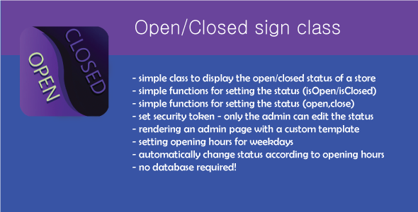 Open/Closed sign icon