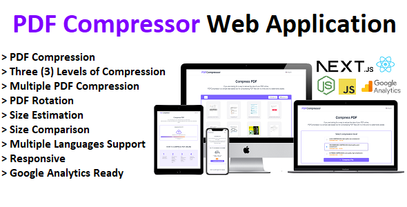 PDF Compressor - Compress and Rotate PDF - React Next.js Web Application icon