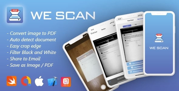 PDF Scanner app iOS 13+, Swift 5 - We Scan icon
