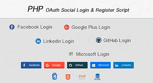 PHP OAuth Social Login & Register Script icon