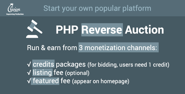 PHP Reverse Auctions Script icon