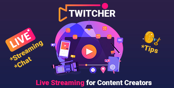 PHP Twitcher: Live Video Streaming SaaS Platform for Content Creators icon