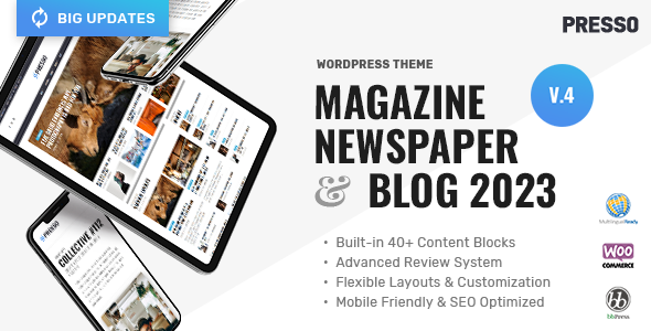 PRESSO - Modern Magazine / Newspaper / Viral Theme icon