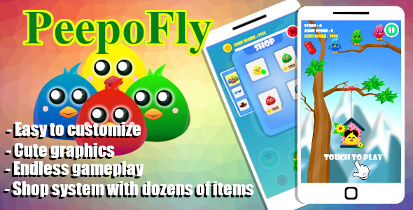 Peepo Fly Game - Unity Project With Admob Ad for Android and iOS icon