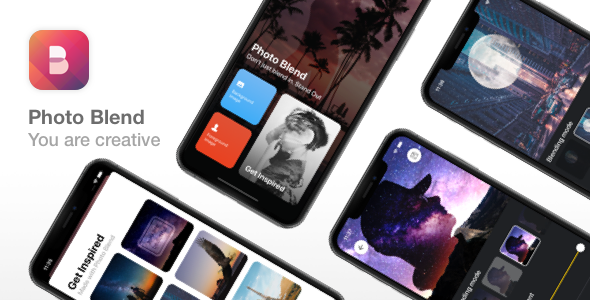 Photo Blend - iOS app template - Blending photos - Swift source code icon