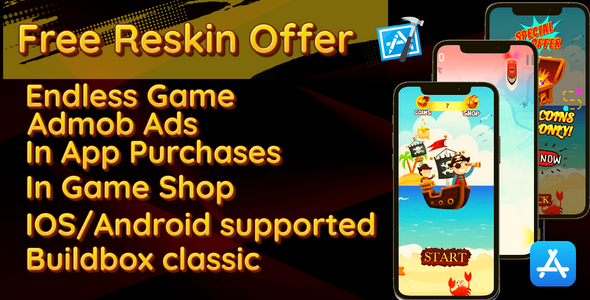 Pirate Adventure (Free Reskin + Xcode Project + Admob + In App + Buildbox Game Template) icon