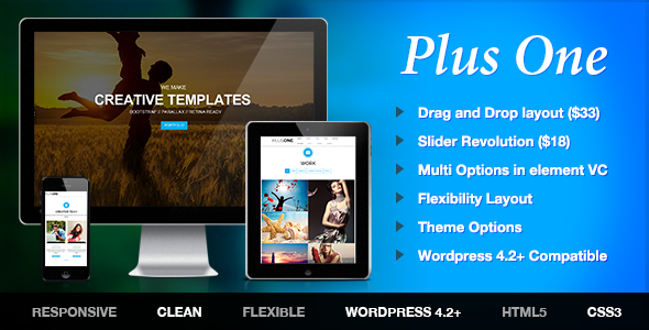 Plus - One Page Marketing Portfolio WordPress Theme icon