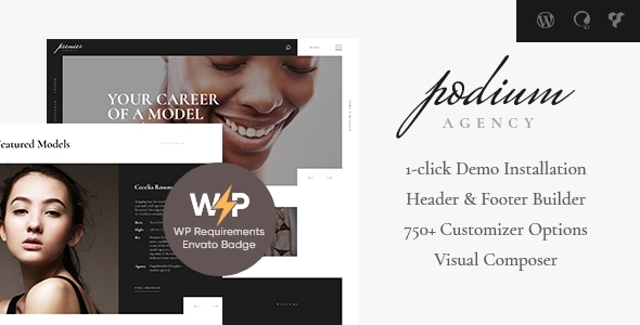 Podium | Fashion Model Agency WordPress Theme icon