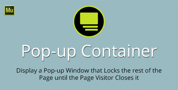 Pop-up Container Adobe Muse Widget icon
