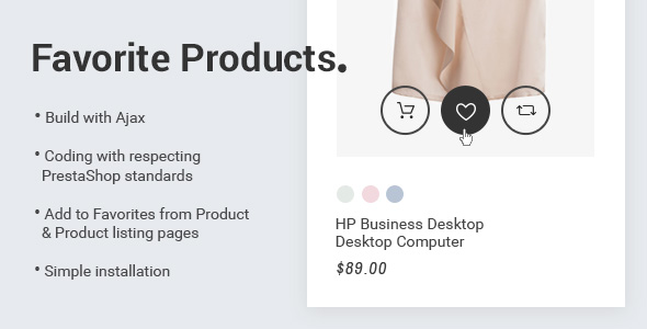 Prestashop 1.7 Favorite Products