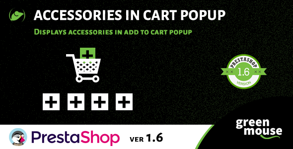 Prestashop Accessories in Cart Popup icon