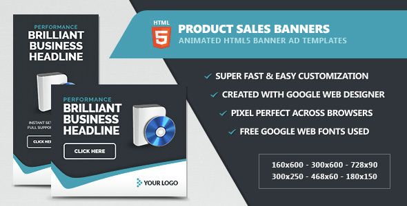 Product Sales Banners - Animated HTML5 icon