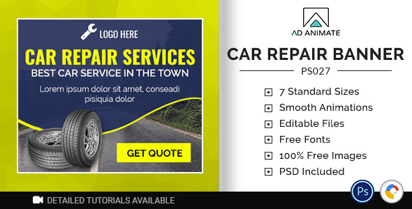 Professional Services | Car Repair Service Banner (PS027) icon