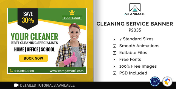Professional Services | Cleaning Specialist Banner (PS035) icon