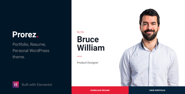 Prorez - One Page Resume WordPress Theme icon