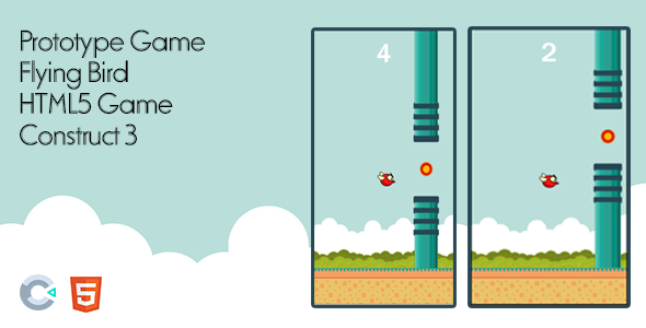 Prototype Game - Flying Bird - HTML5 Game Construct 3 icon