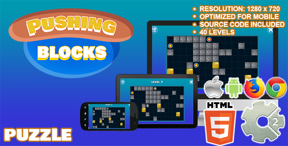 Pushing Blocks ( Puzzle 40 levels | HTML5 + CAPX ) icon
