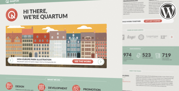 Quartum Responsive Portfolio WP Theme icon