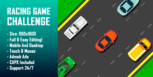 Racing Game Challenge - HTML5 Game + Mobile Version! (Construct-2 CAPX) icon