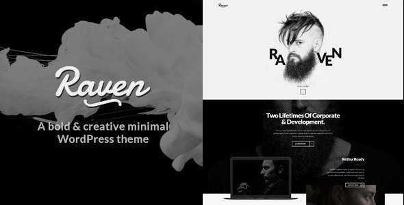 Raven - Creative Black White Minimal WordPress Theme icon
