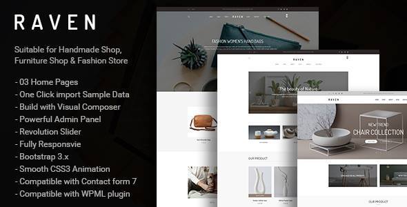 Raven - Responsive WooCommerce and Blog WordPress Theme icon