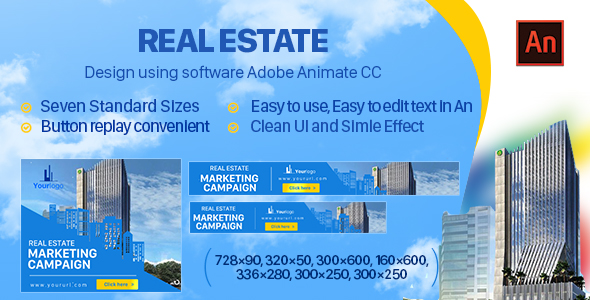 Real Estate Banner Ad HTML5 - 7size (Animate CC) icon