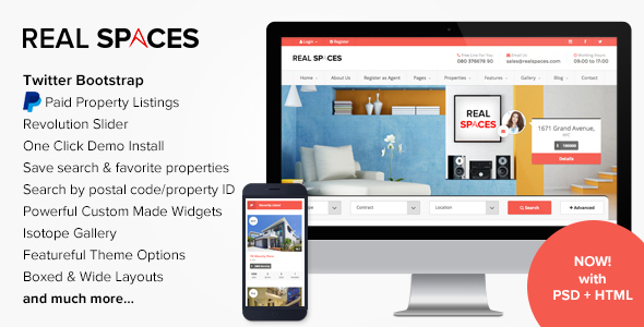 Real Spaces - WordPress Properties Directory Theme icon
