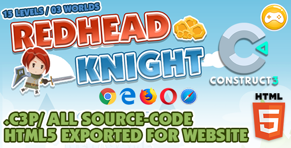 Redhead Knight - Platform / Side-scrolling HTML5 Game - Construct 3 icon