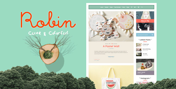 Robin - Cute & Colorful Blog Theme icon