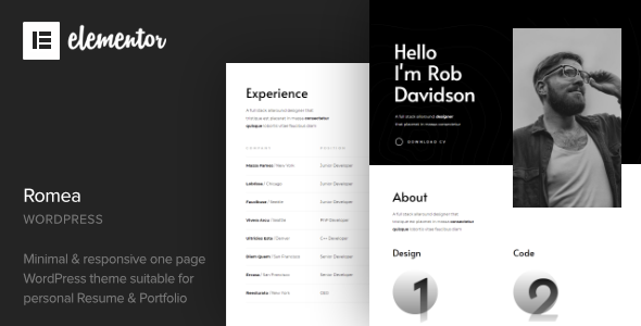Romea - Personal Portfolio WordPress Theme icon
